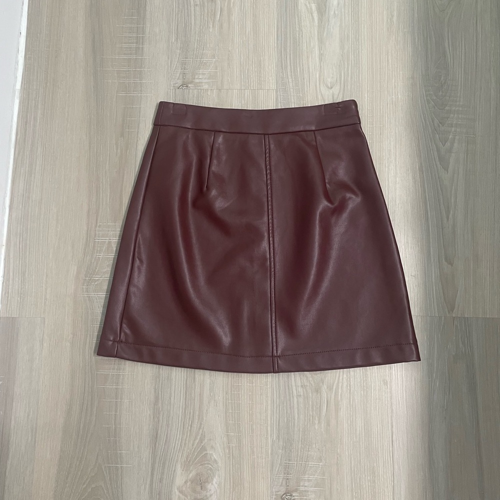 French Connection faux leather mini skirt